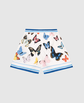 Dolce&Gabbana Children's white printed shorts L52Q33FI5KS46
