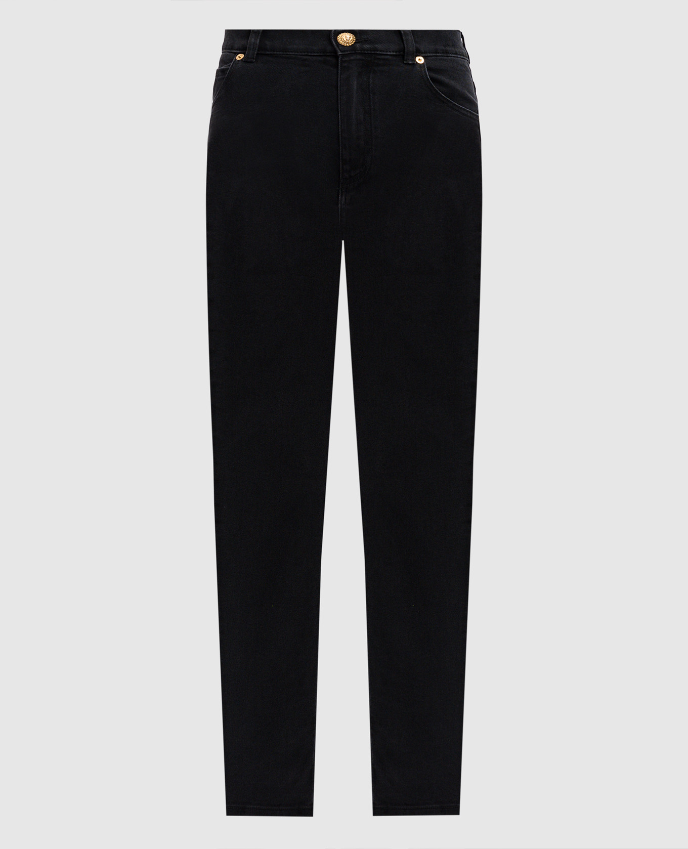 

Black skinny jeans with logo patch Balmain