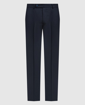 Stefano Ricci Blue pants made of wool M5T22ELA00160509
