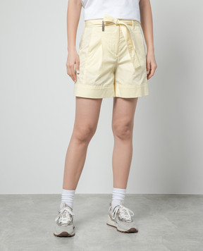 Peserico Yellow shorts with a high fit P04692A01979