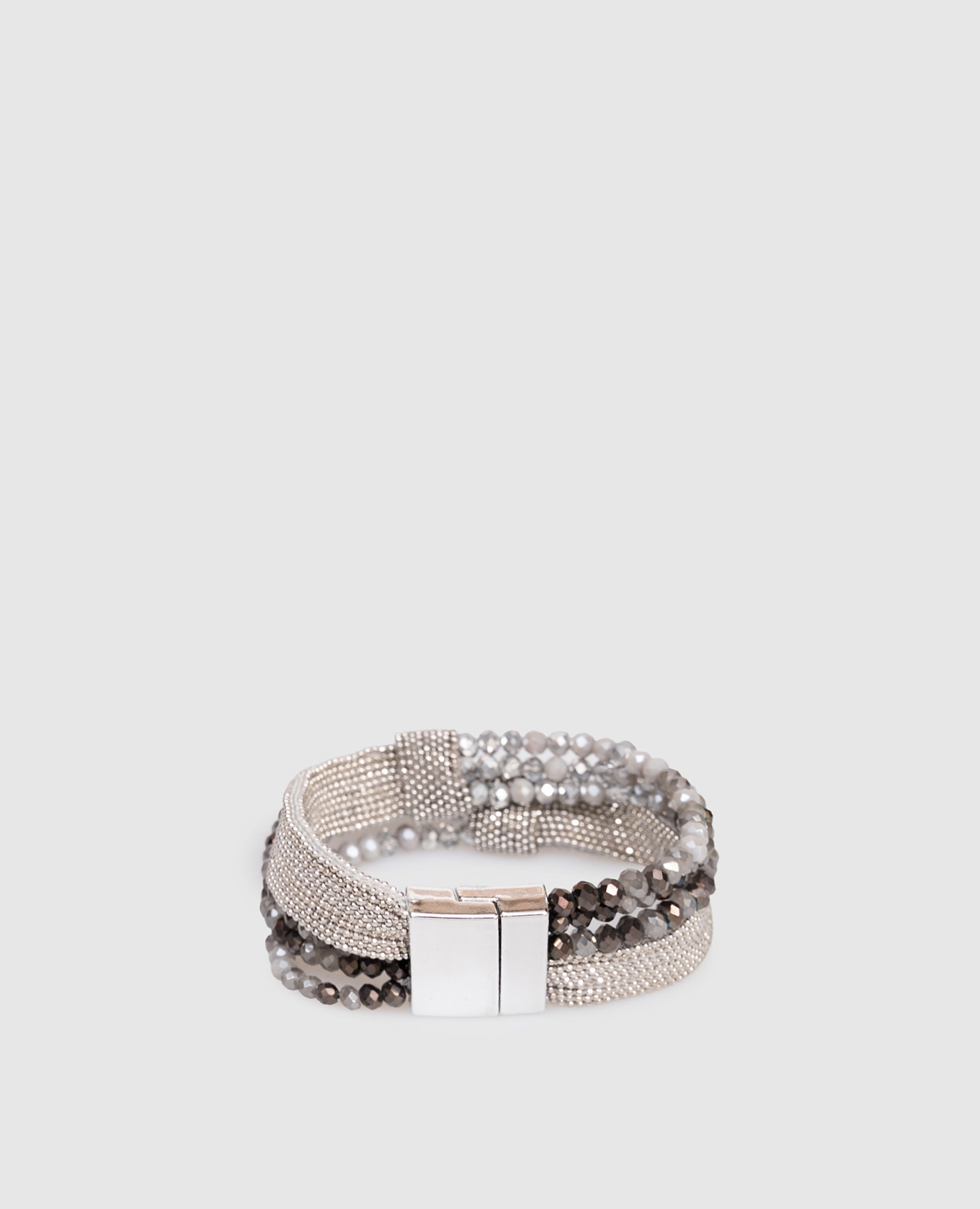 Silver bracelet with beads Peserico