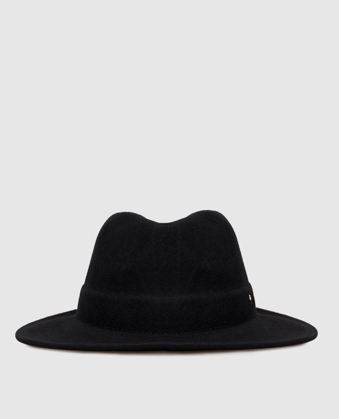 Black wool hat with emblem Twinset