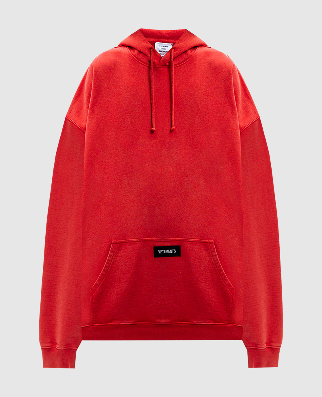 

Red logo hoodie Vetements