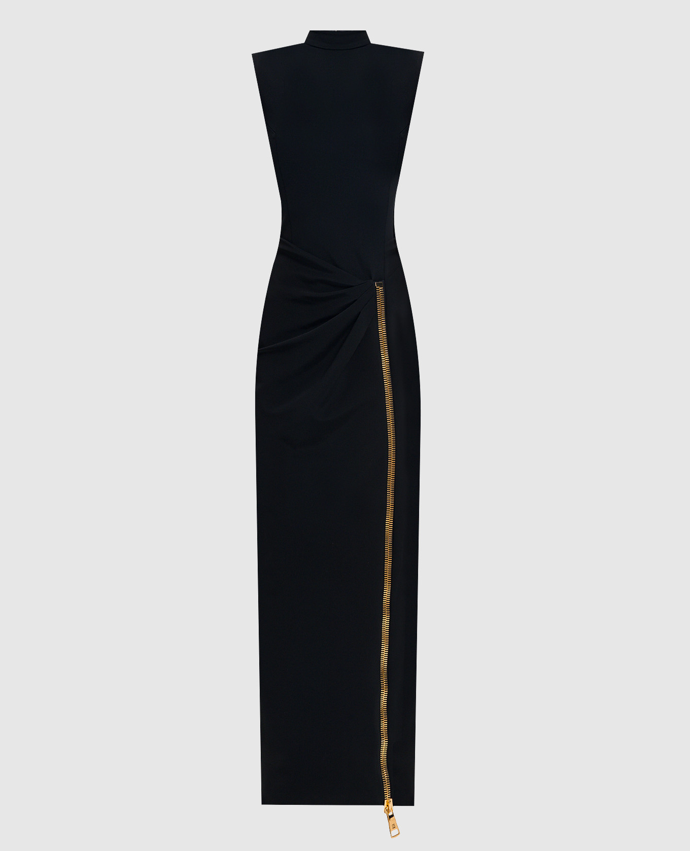 

Black maxi dress with zipper Balmain
