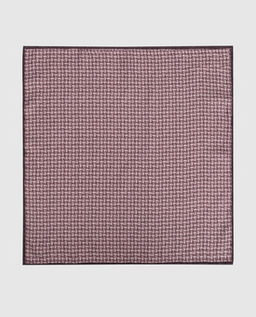 Brunello Cucinelli Purple double-sided checkered silk pachet MI8800091