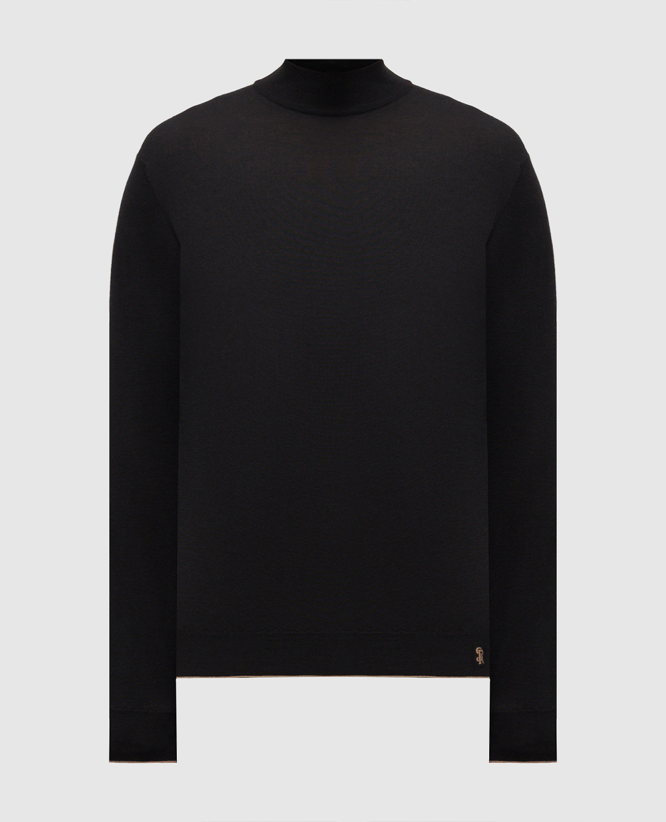 

Black wool, silk and cashmere jumper with logo pattern Stefano Ricci