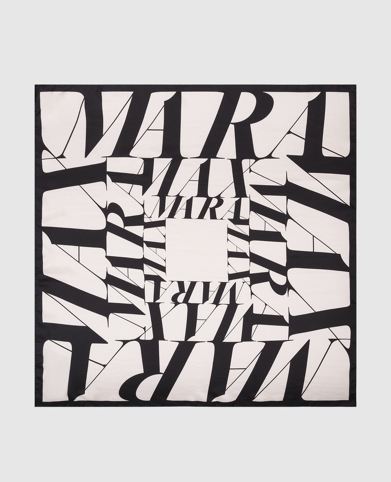 

Carre gray silk scarf with logo print Max Mara, Серый