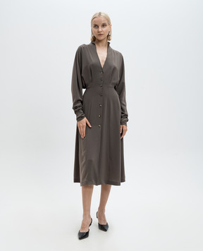 Philosophy di Lorenzo Serafini Khaki shirt dress A04385719