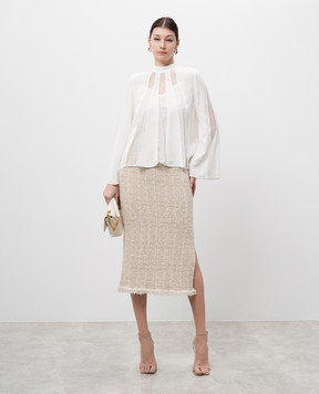 Twinset White blouse with lace 251TP2413