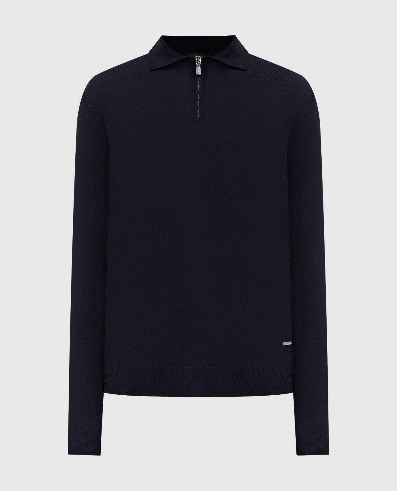 

Blue wool polo shirt with logo Enrico Mandelli