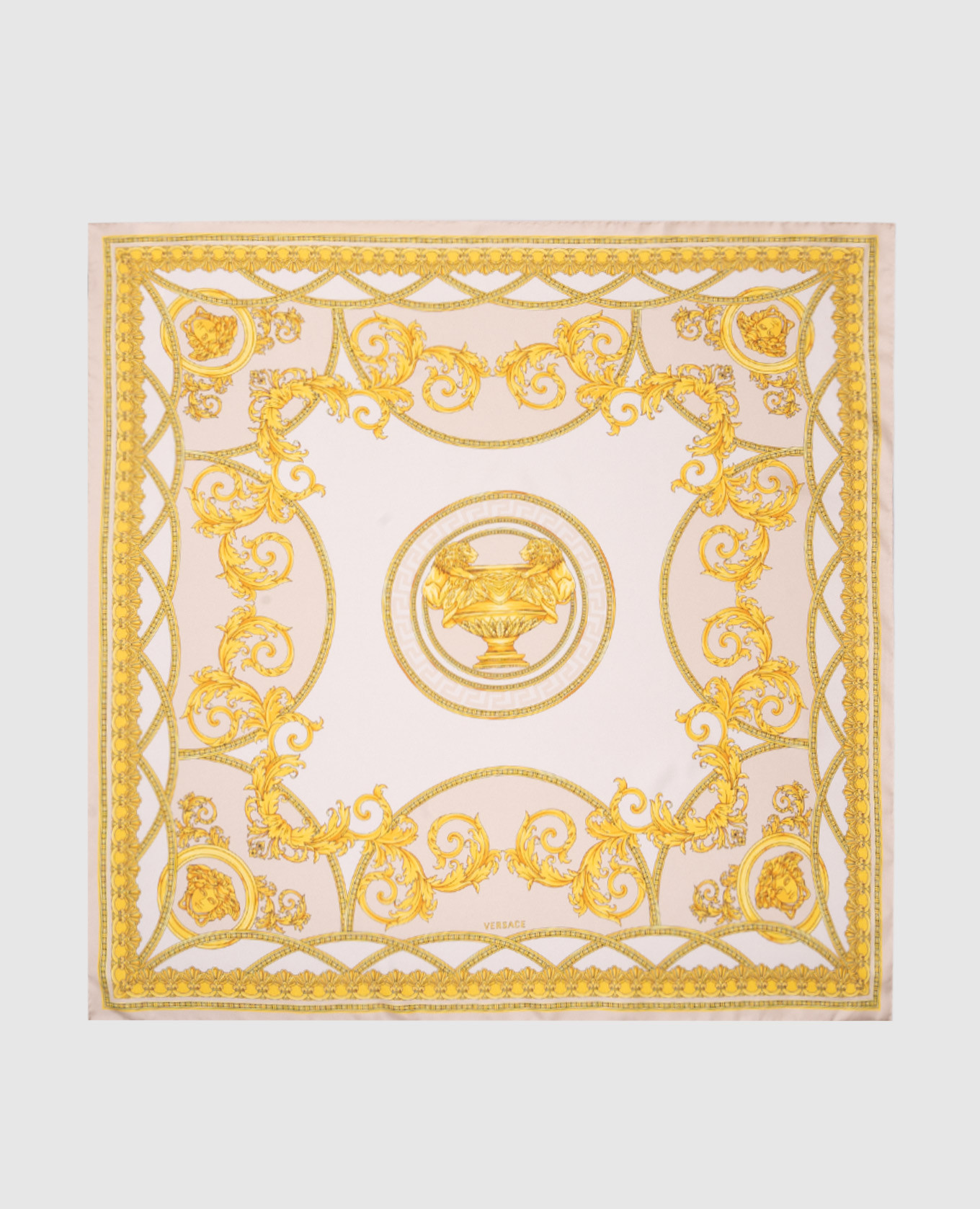 

La Coupe des Dieux beige silk scarf Versace