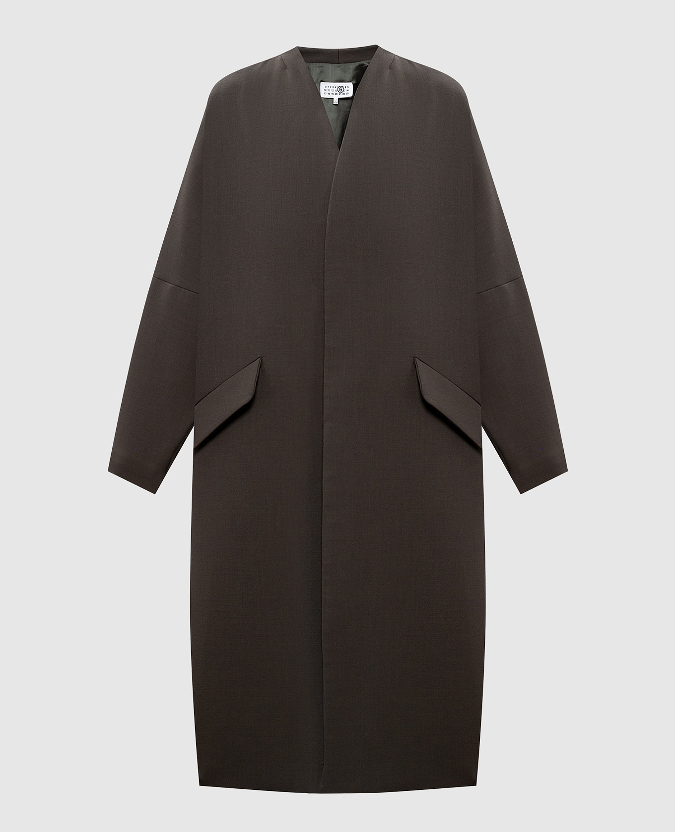 Khaki coat with wool maison margiela mm6