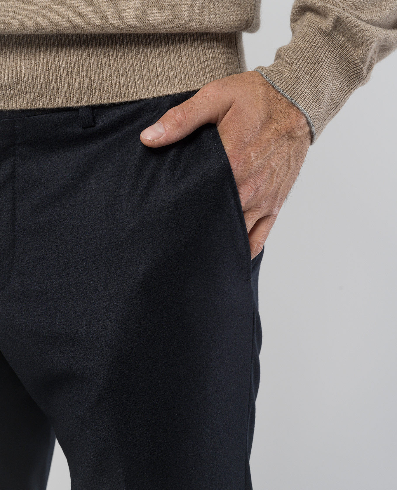 Blue pants made of wool Enrico Mandelli 5
