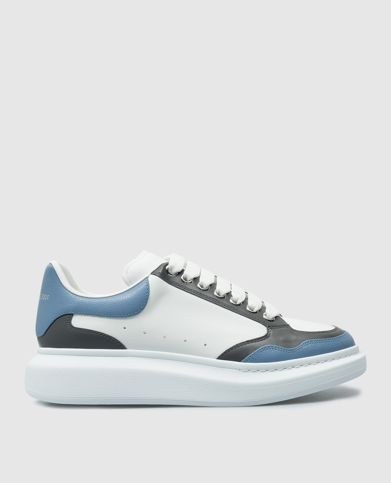 

Oversized white leather sneakers with logo Alexander McQueen