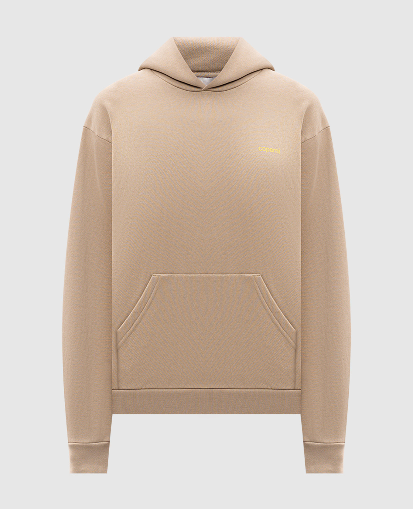 Beige hoodie with logo print Coperni