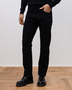 Tom Ford Black jeans with leather logo patch DPH001DMC005S23