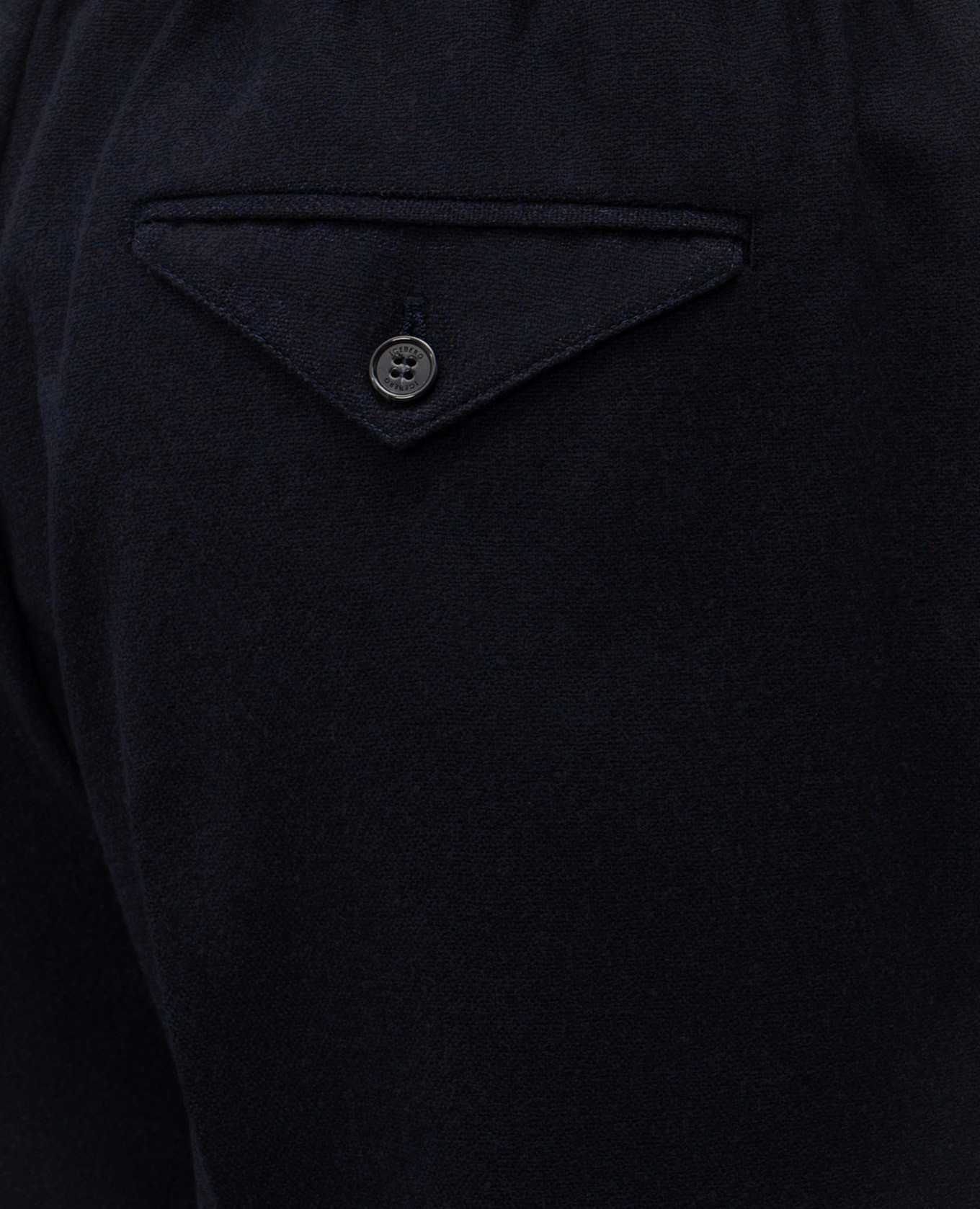 Blue wool and silk pants with logo patch Iceberg 5