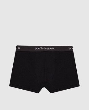 Dolce&Gabbana Children's set of black boxer briefs with a logo L4J701ON00G