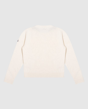 Moncler ENFANT Children's white wool and cashmere jumper with logo J29549C00003M4281810