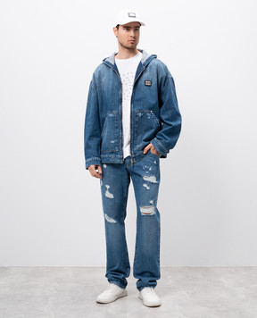 Dolce&Gabbana Blue jeans with holes GP02XZG8MX2