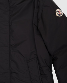 Moncler ENFANT Black Gesudar down jacket with logo patch K29541C0001053A5E810