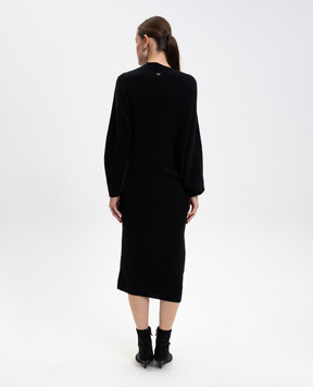 Agnona Black dress with cashmere KR040281K120F