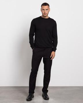 Cashmere&Whiskey Black wool, silk and cashmere jumper MU8191318410R3XL