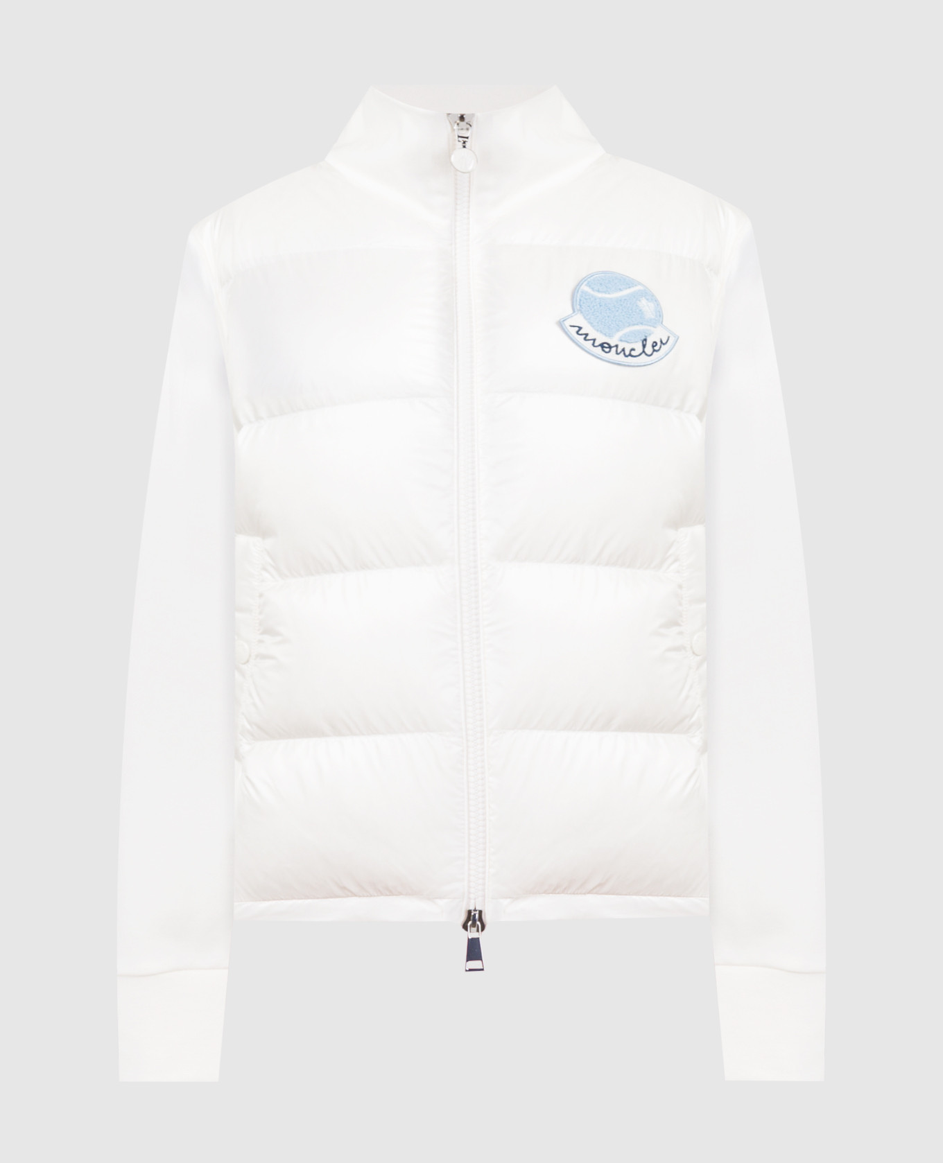 

White jacket with logo patch Moncler