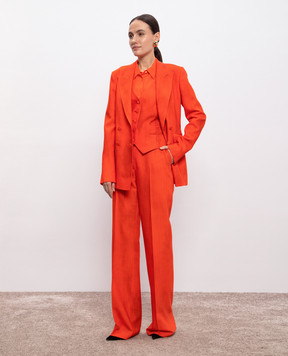 Gabriela Hearst Coleridge orange vintage-effect wool vest 3255017W163