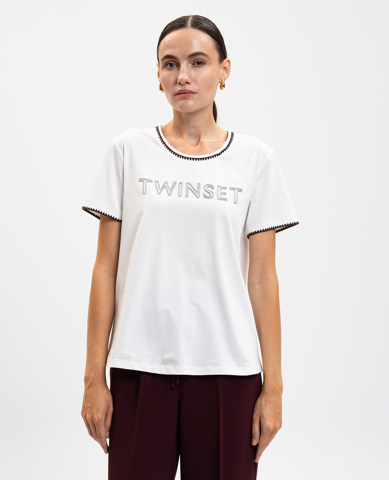 

White T-shirt with logo Twinset