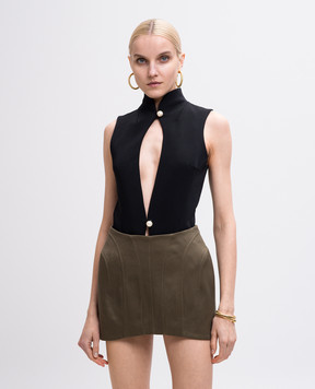 Thierry Mugler Black bodysuit with beads 25S1BO0278470