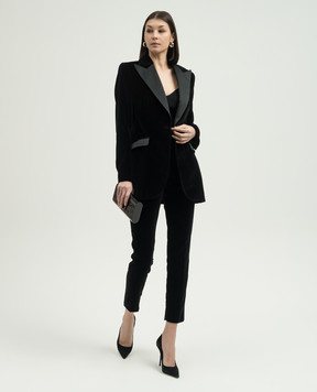 Dolce&Gabbana Black velvet jacket with silk F29YLTFUVG7