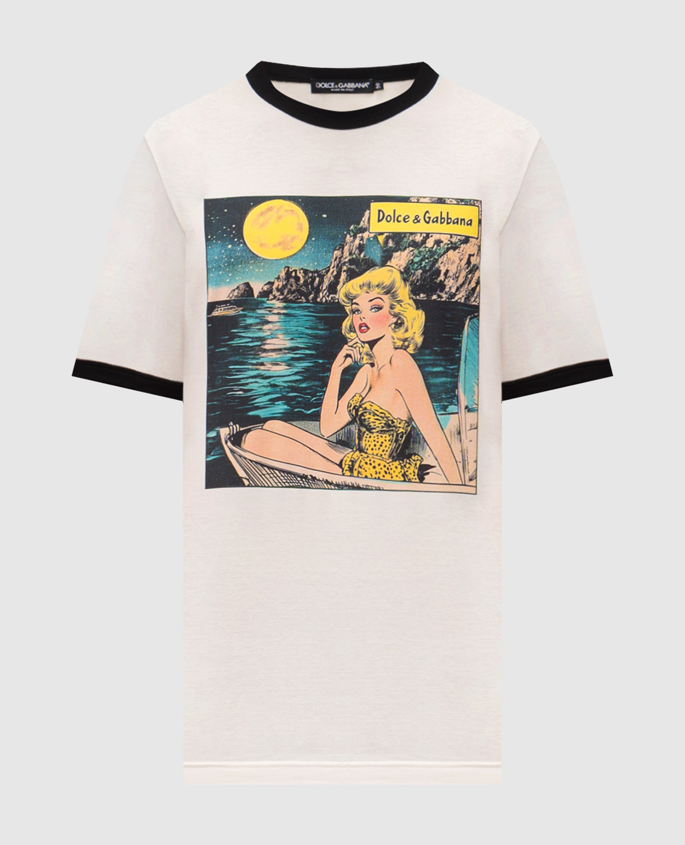 Beige T-shirt with print Dolce&Gabbana