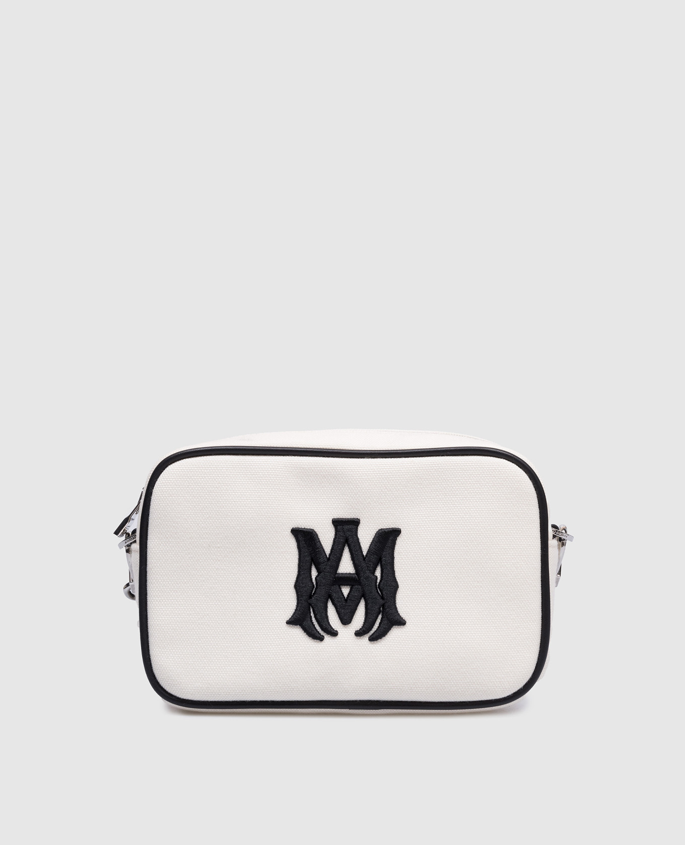 

White MA CANVAS bag with logo emblem embroidery AMIRI, Белый