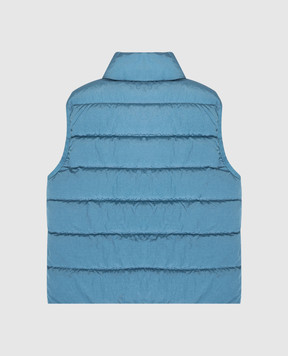 C.P. Company Children's blue vest with logo embroidery CUS01AL3C0048