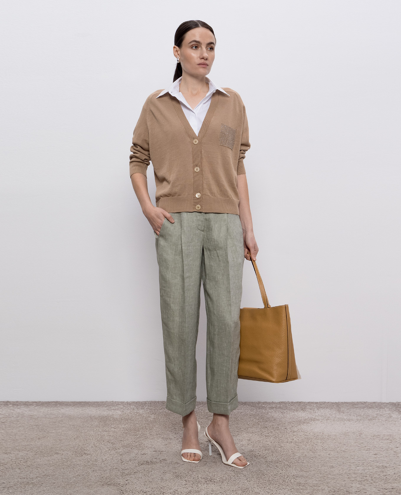 

White short-sleeved shirt Peserico