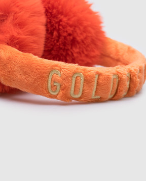 Goldbergh Orange insulated headphones FLUFFY with logo GB62308243