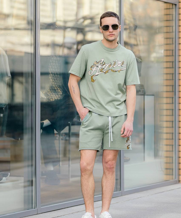 AMIRI - Green shorts FILIGREE LOGO AMJYSS1008 - shop with Ireland