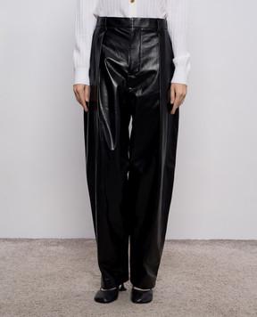 Bottega Veneta Black leather pants 837502V5BV0