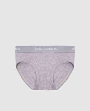 Dolce&Gabbana Children's set of gray briefs with a logo L4J700ON00G