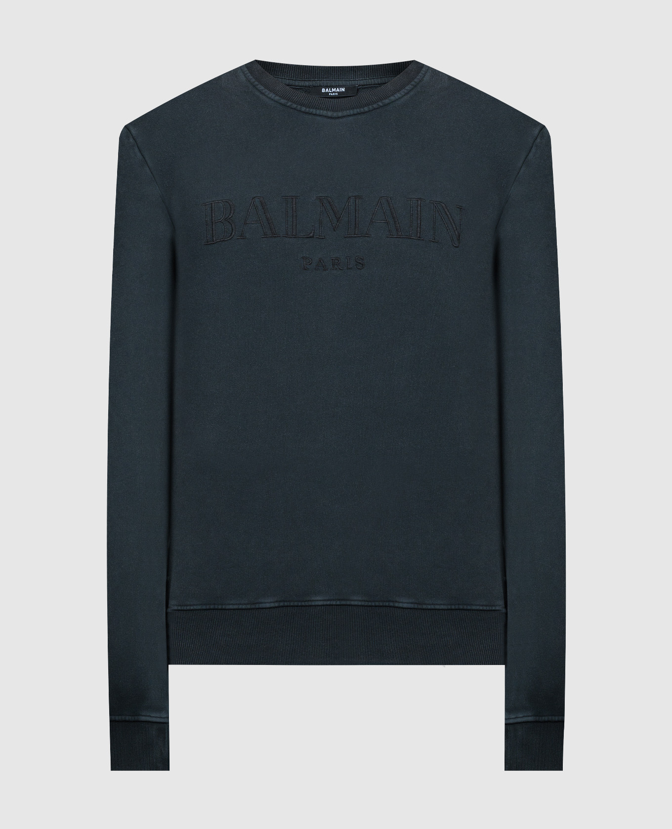 

Black sweatshirt with logo embroidery Balmain, Черный