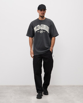 Dolce&Gabbana Grey T-shirt with logo print G8TA2TG7PK7