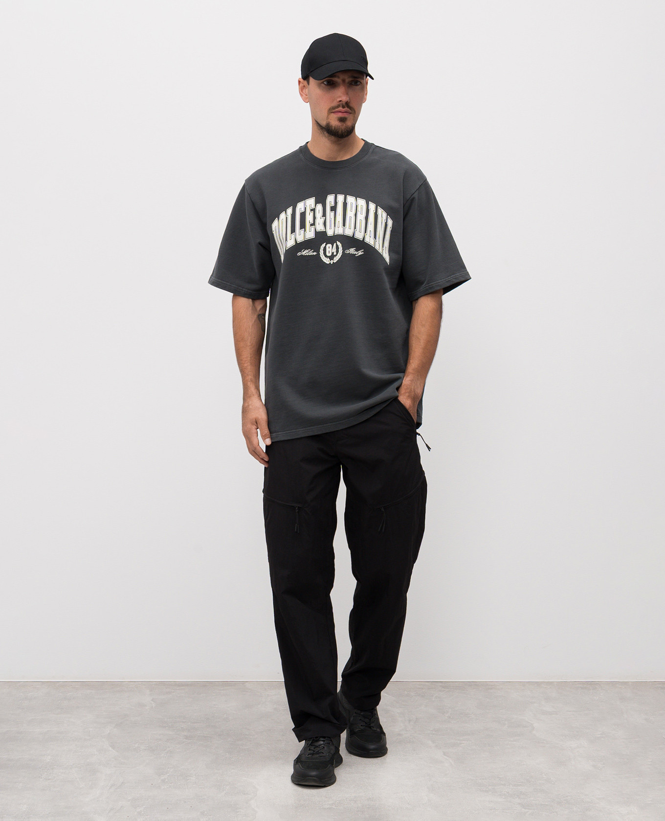 

Grey T-shirt with logo print Dolce&Gabbana