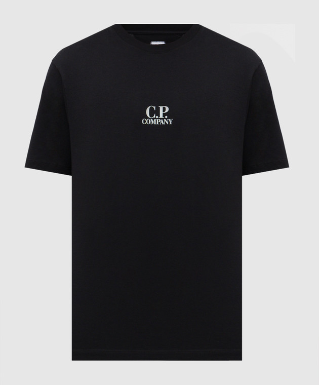 C.P. Company - Black T-shirt with logo print MTS106A006586W