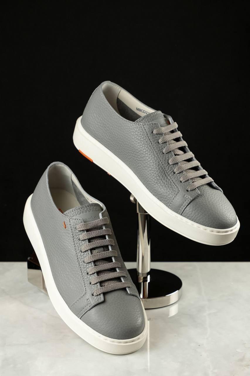 

Gray leather sneakers DAMPS MMDG45 Santoni, Grey