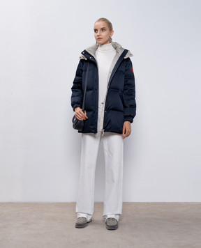Be Florence Blue down jacket with logo embroidery BE2445