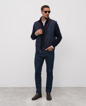 ISAIA White shirt with a striped pattern IM10TCC9817