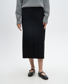 The Row Matias black wool skirt 8159W3039