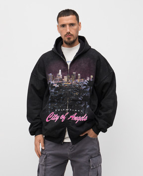 Balenciaga City Of Angels black sports jacket 744444TSVR6