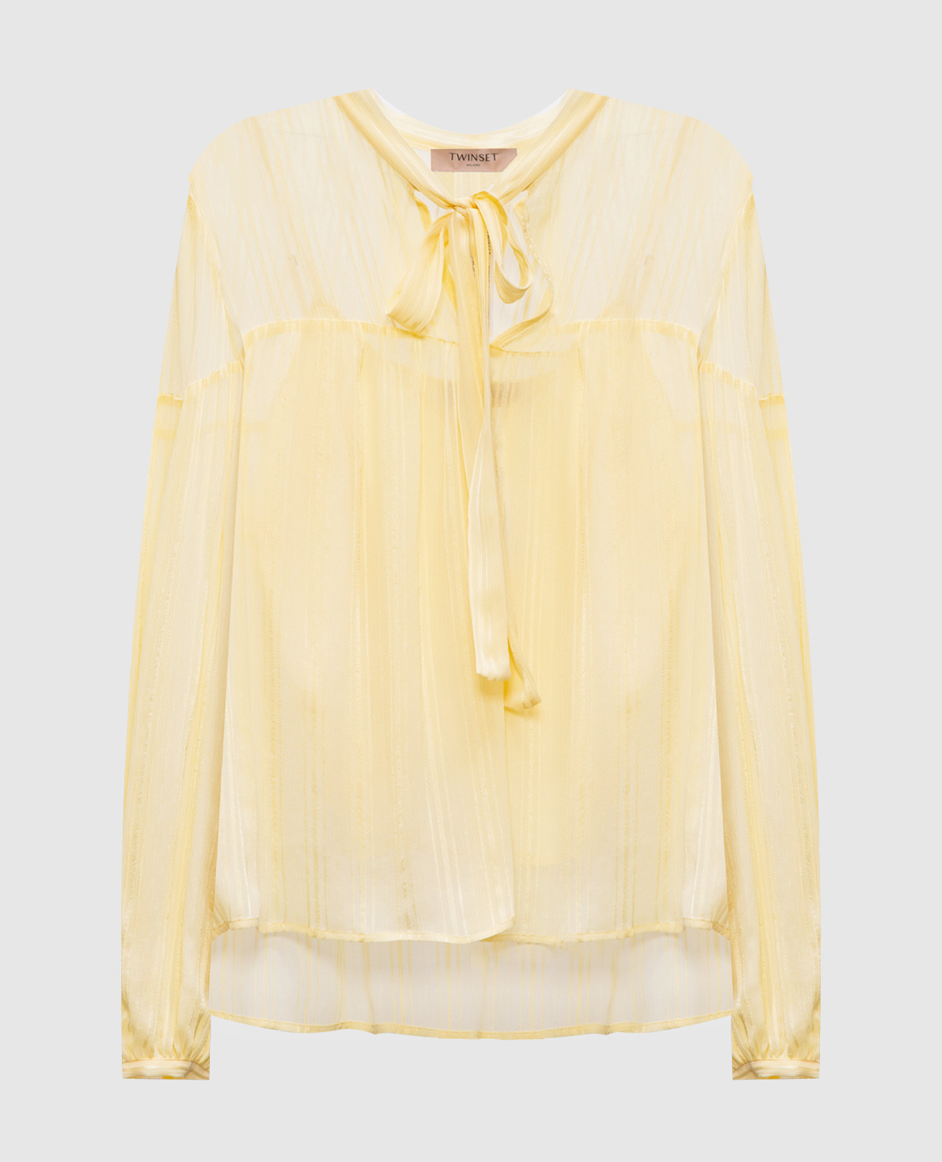 

Yellow blouse with jacquard pattern Twinset